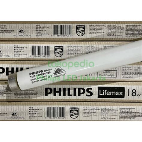 Jual Philips Lampu Tl 18w54 765 Lifemax 600mm 18 W 18watt 18 Watt