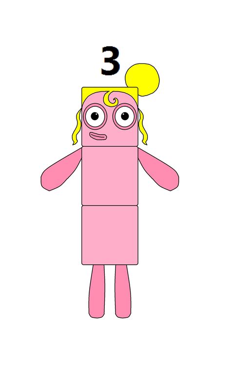 Numberblocks Three Girl Airy By Vinaxiuzhen On Deviantart