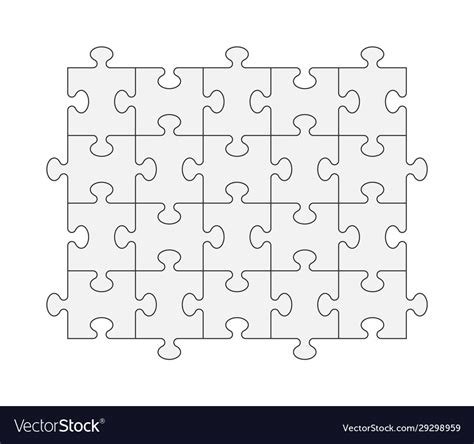 Jigsaw Puzzle Pieces Royalty Free Vector Image