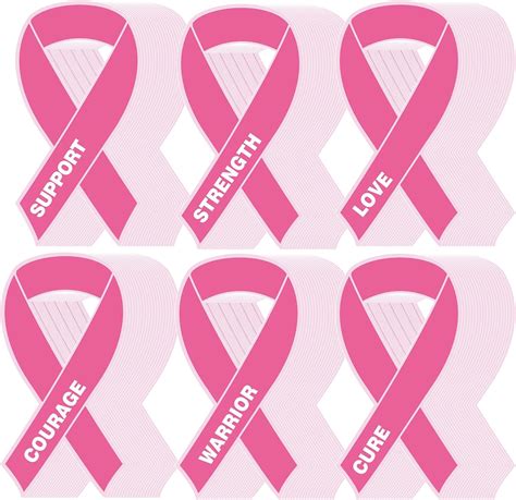 Amazon Yeaqee Pcs Breast Cancer Awareness Pink Paper Ribbon