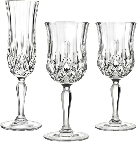 RCR Set Calici 18 Pezzi 6 Calici Champagne 6 Calici Acqua 6