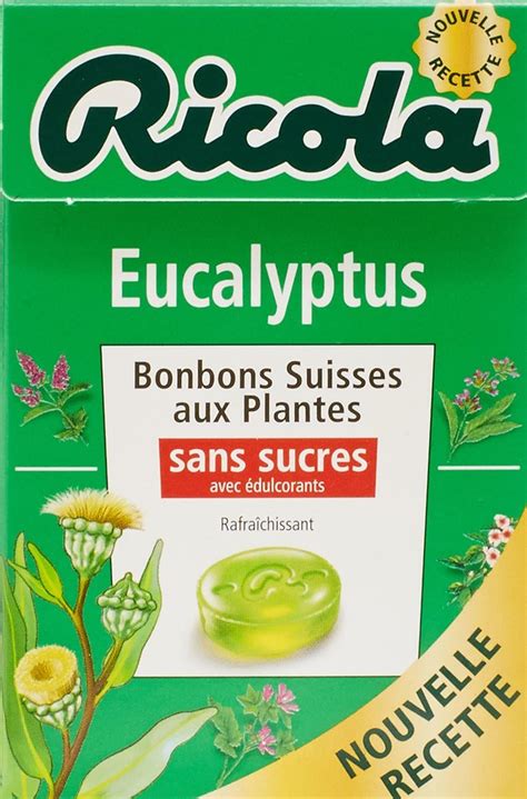 Ricola Bonbons Suisses Aux Plantes Eucalyptus Sans Sucres Avec