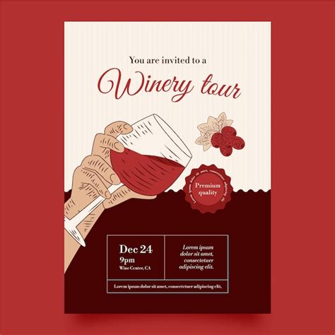 Free Vector Wine Tasting Design Template