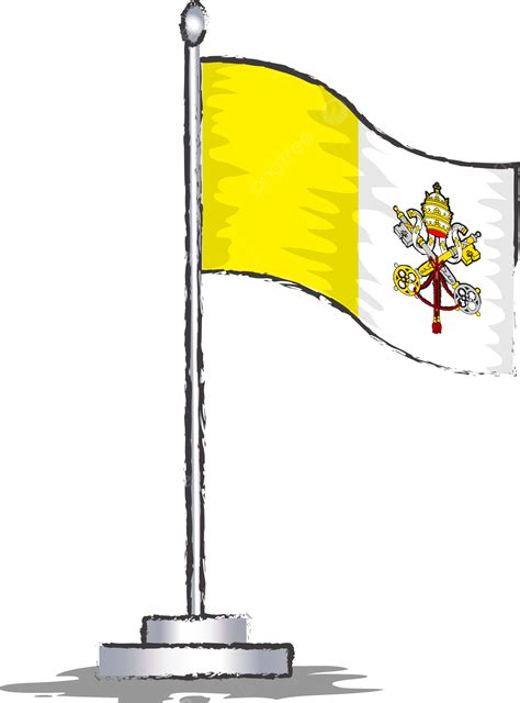 Ilustraci N De Vector De Bandera De Ciudad Del Vaticano Png Bandera