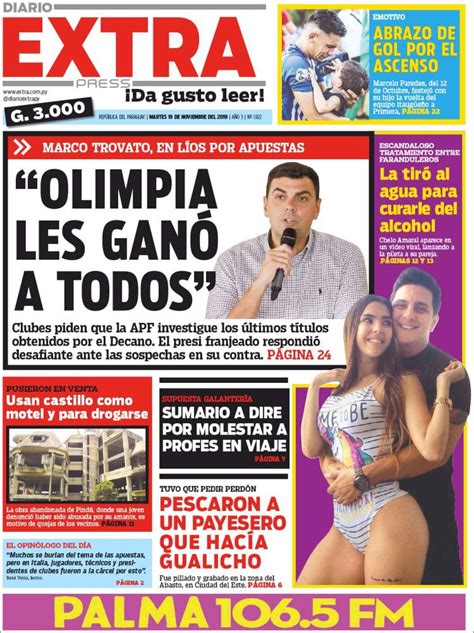 Periódico Diario Extra Paraguay Periódicos De Paraguay Edición De