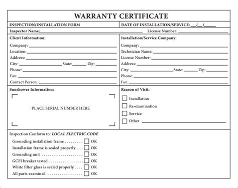 Free 5 Sample Warranty Certificate Templates In Pdf Psd