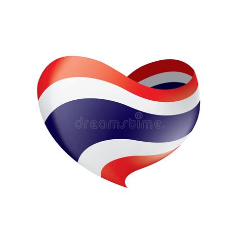 Thai Flag In Heart Icon Thailand Flag Vector Stock Vector