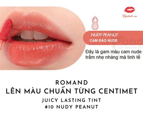 Review Son Romand 10 Nudy Peanut Màu Cam Đào Nude Đẹp Nhất