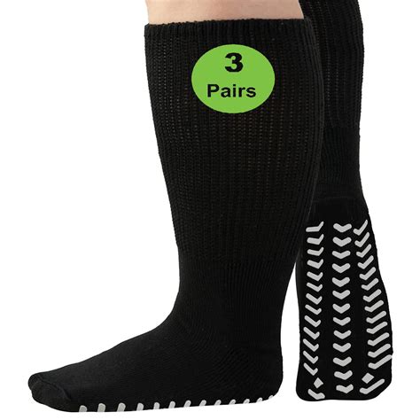 Buy Extra Wide Socks For Swollen Feet 3 Pairs Wide Bariatric Socks Non Slip Cast Sock Ic