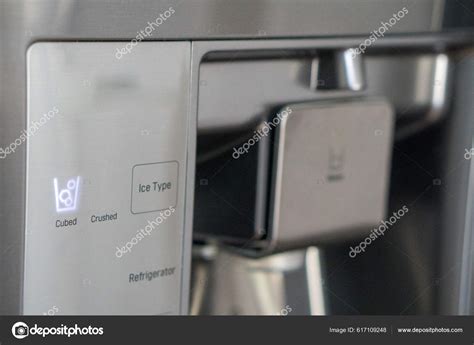 Stainless Steel Refrigerator Water Dispenser Stock Photo by ...