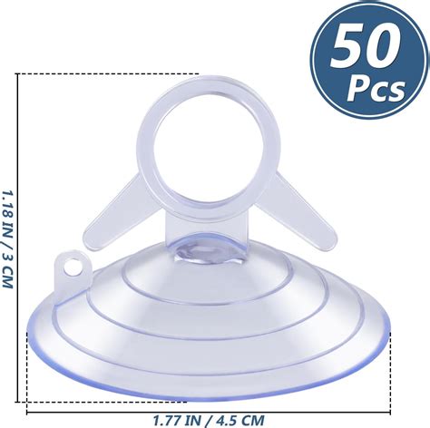 12Pcs 45Mm Clear Plastic Suction Cups With Loops For Glass Windows