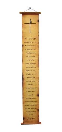 Manuscrito Pai Nosso 96cm Banner Oração Jesus Un Parcelamento