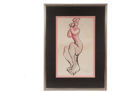 Study Of Nude Woman On Pedestal In Pink Par Chaim Gross Sur Artnet