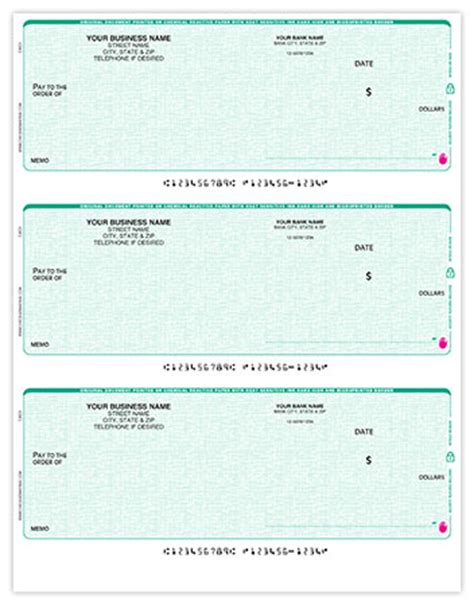 3 Per Page QuickBooks & Quicken Checks