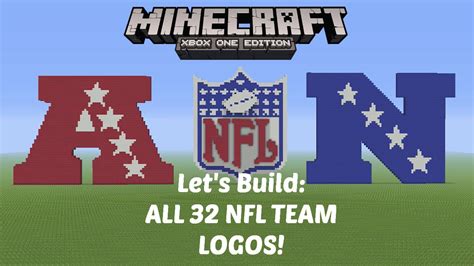 Minecraft Let S Build ALL 32 NFL TEAM LOGOS Xbox One HD YouTube