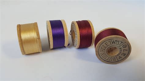 Lot Of Vintage Belding Corticelli Pure Silk Thread Spool Button Hole