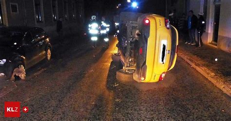 Mitten In Der Nacht In Leoben J Hriger Baute Unfall Mit Einem Pkw