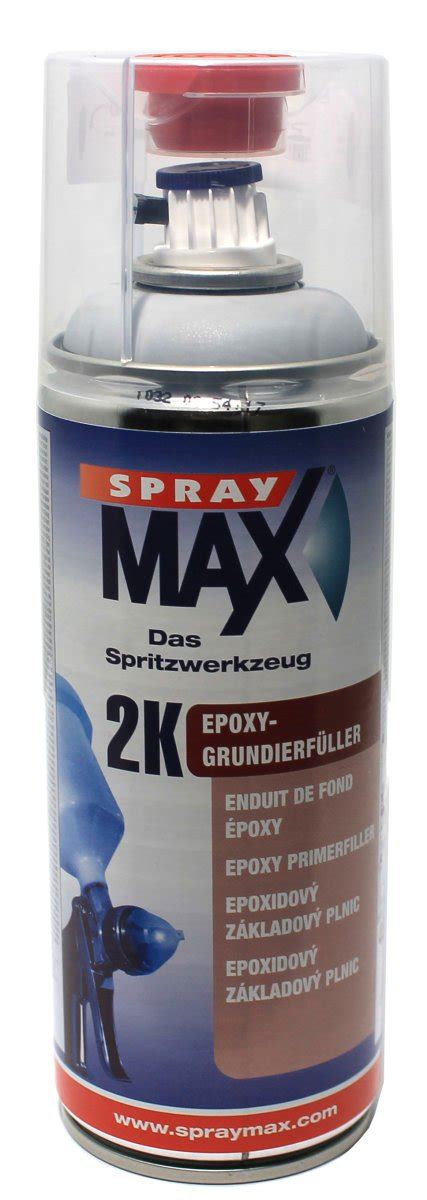 Spraymax 2k Filler Primer Epoxy Grey Aerosol 400ml Carrosserie