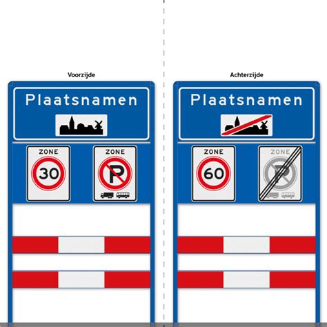 Betekenis Verkeersteken H01a Start Bebouwde Kom Informatiebord Nl