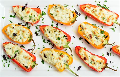 Savoring Time In The Kitchen Cheese And Herb Stuffed Mini Bell Peppers