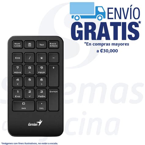 Teclado numérico GENIUS NUMPAD 1000 Negro USB - Sistemas de Oficina