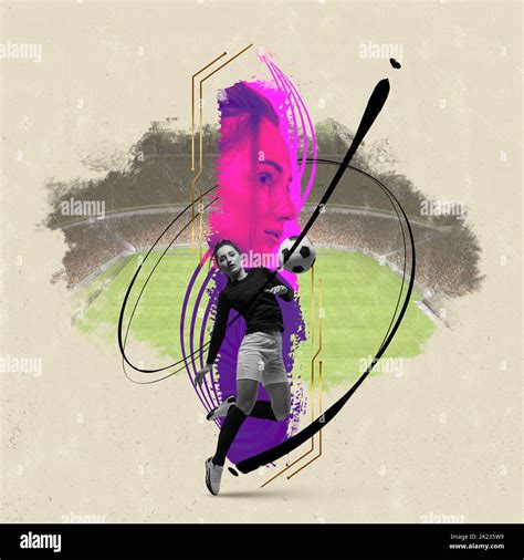 Creative Artwork In Poster Graphic Professional Female Soccer Football