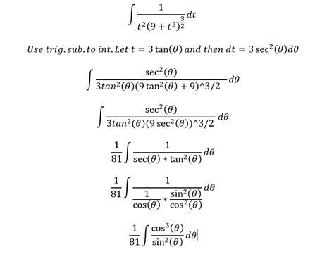 Calculus Integration By Trig Substitution U A Tan Theta