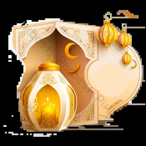 Golden Lamp Ramadan Decoration PNG Images | PSD Free Download - Pikbest