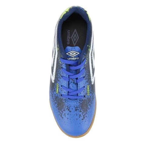 Chuteira Umbro Cosmic Jr Indoor Infantil Umbro Azul Compre Agora