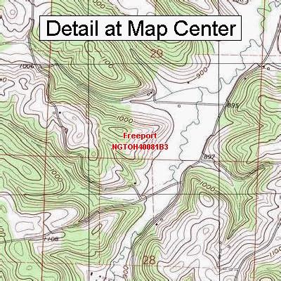 Amazon USGS Topographic Quadrangle Map Freeport Ohio Folded