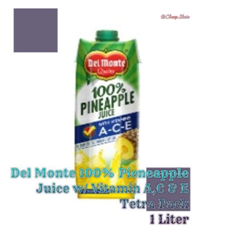 CS Del Monte 100 Pineapple Juice With Vitamins A C E Tetra Pack 1L