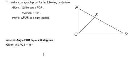 Solved Write A Paragraph Proof For The Following Conjecture Given