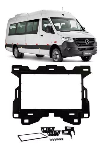 Moldura Din Mercedes Benz Nova Sprinter A Preto Frete Gr Tis