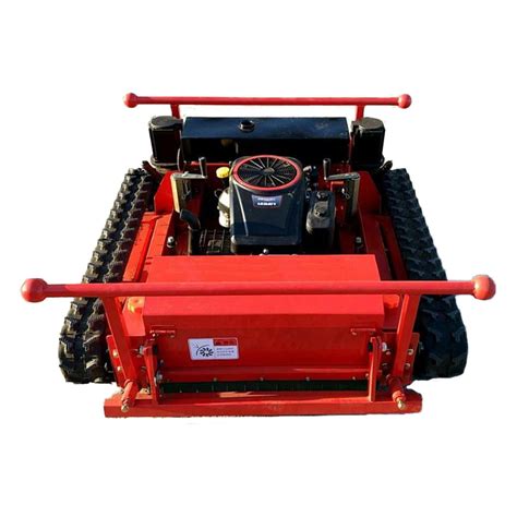 Rubber Crawler Robot Gasoline Self Propelled Garden Remote Control Lawn