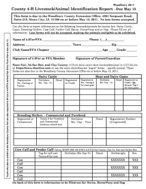 Fillable Online Extension Iastate Livestock Id Form Iowa State