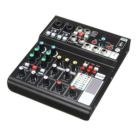 New Mini 6 Channels USB Portable Audio Mixer Bluetooth Live Stage Audio ...