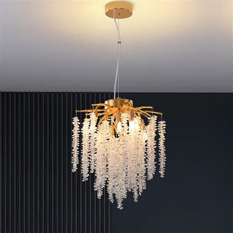 Lustre de galho de árvore de cristal para decoração boutique lustre