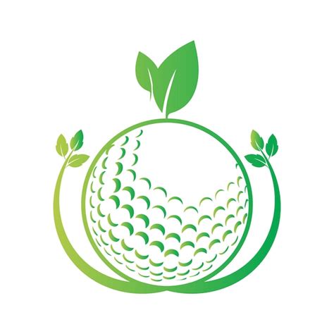 Premium Vector Golf Ball And Leaf Logo Vector Illustration