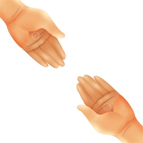 Two Hands Reaching Towards Each Other Cartoon Cartoon Clipart Hands