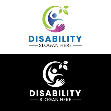 Premium Vector Disability People Support Logo Illustration