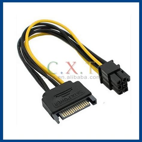 Adaptateur Sata 6 Broches 15 Broches Câble D alimentation Connecteur