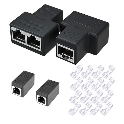 Rj45 Coupleur Rj45 1 Femelle à 2 Femelle Connecteur Rj45 Splitter Repartiteur Rj45 Rj45