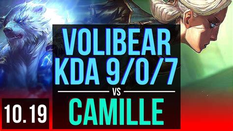 VOLIBEAR Vs CAMILLE TOP KDA 9 0 7 3 Early Solo Kills 600 Games