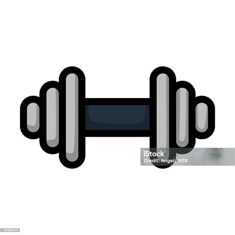 Icon Of Dumbbell Stock Illustration Download Image Now Abstract