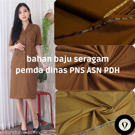 Jual Kain Pemda Khaki Kheki Tua Muda Bahan Baju Seragam Pemda Dinas Pns