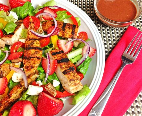 Grilled Chicken Salad With Strawberries Powered By Mom