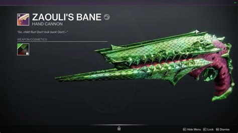 Destiny 2 Kings Fall Raid Weapon Crafting Zaouli S Bane With All Mementos Green Gold And