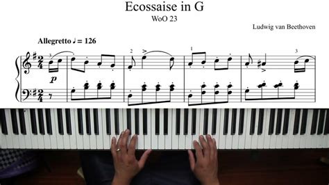 Abrsm 2023 24 Grade 2 Piano Exam A1 Ludwig Van Beethoven Ecossaise In G Major Youtube