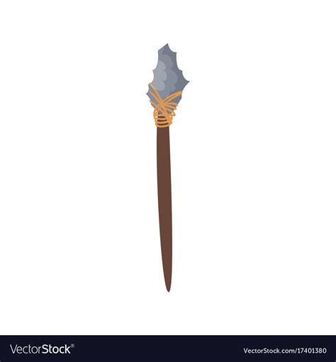 Ancient stone spear age symbol weapon Royalty Free Vector