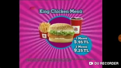 Burger King King Chicken Menü 595kr Her Yaşa Her Cebe Reklamı 2010